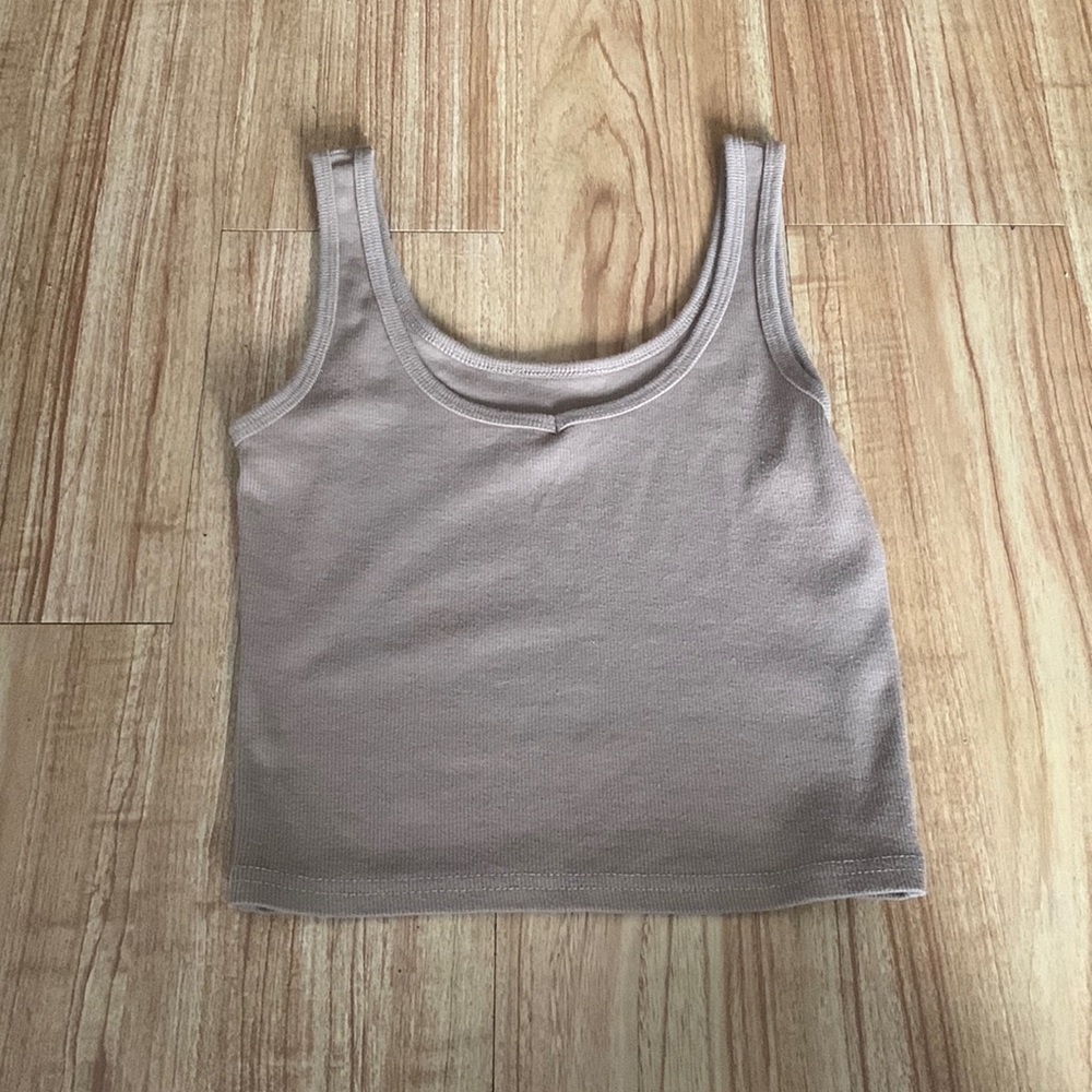 Medium brown cropped tank top shein